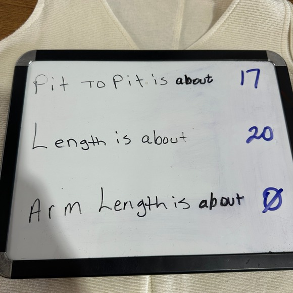 Texture & Thread Madewell Sleeveless Tie Front Top Button Up Ivory Womens M Tank - Picture 7 of 8